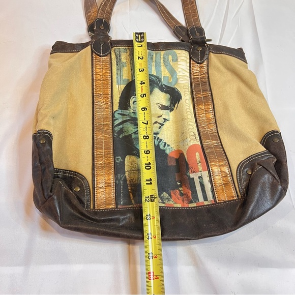 Y2K | Elvis graphic print boho style large tote bag - Picture 3 of 10